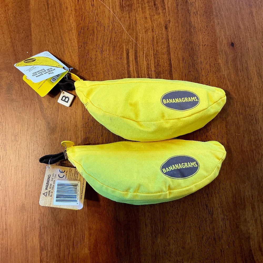 Bananagrams anagram game pack of 2.